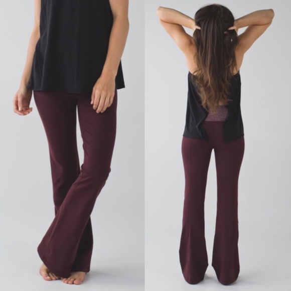lululemon athletica Pants - Lululemon Groove Bordeaux Flare Pants Yoga Pants
